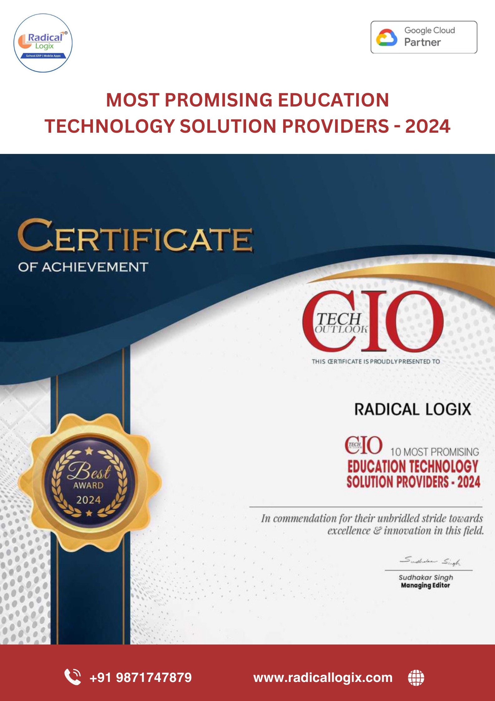 Radical Logix - Most Promising Education Technology Solution Providers of 2024